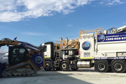 Emergency Response Vehicles in Hallam Cement Spill